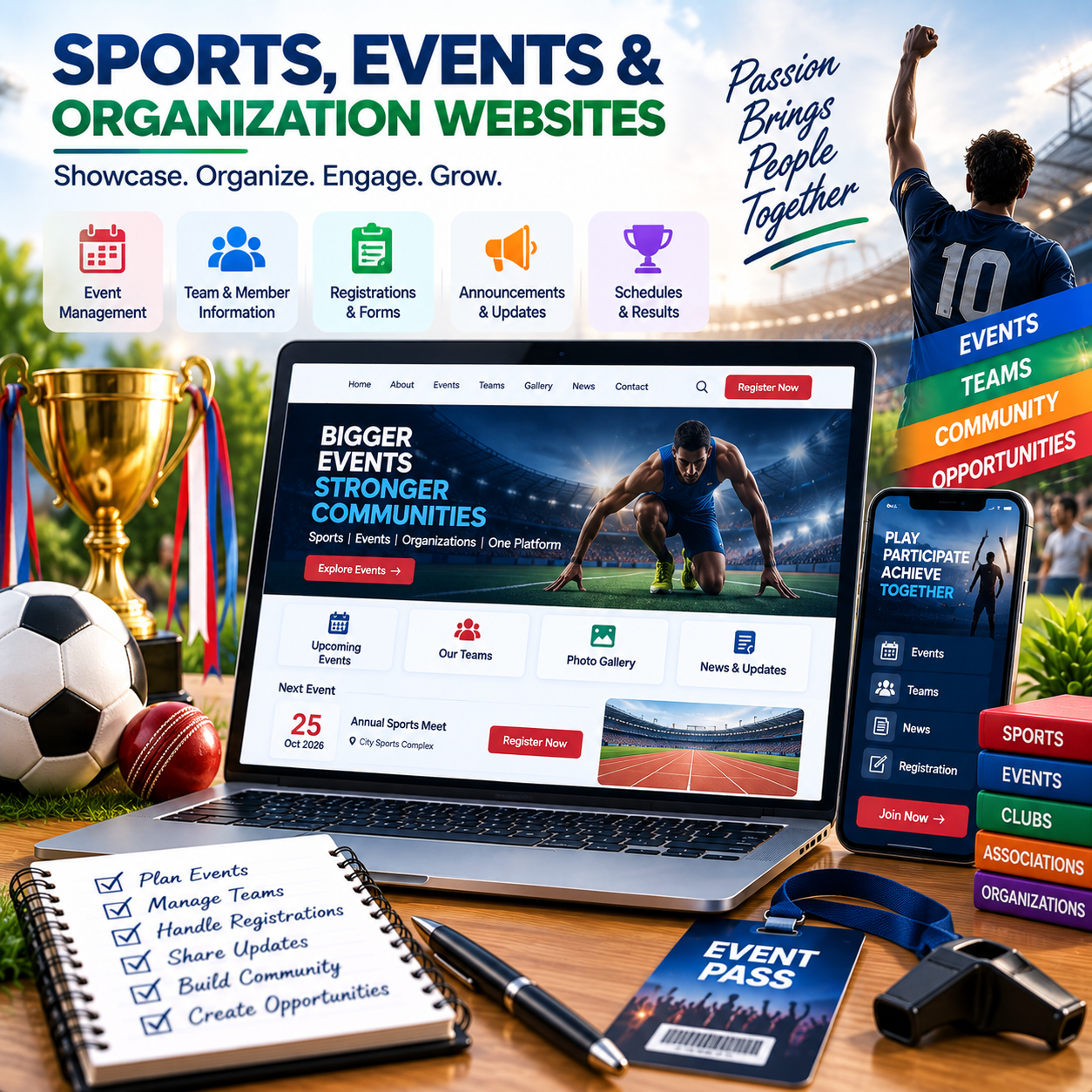Sports, Events & Organization Websites